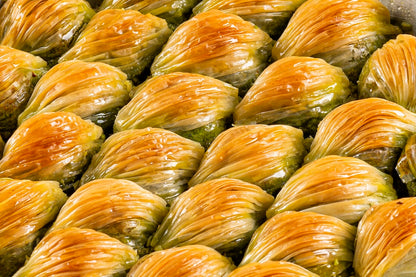 Seashell Shape Pistachio Baklava Tray (35 pcs)